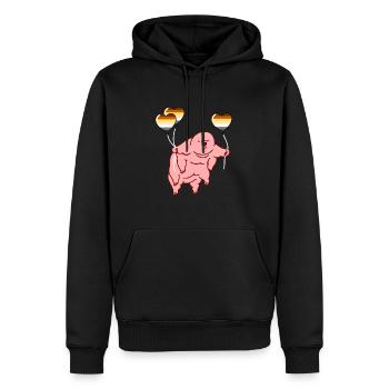 Tardigrade Balloon Gay Bear Pride - Men’s Premium Organic Hoodie - black - Front - Nico (187cm)