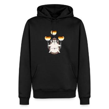 Igel Ballon Gay Bear - Männer Premium Bio Hoodie - Schwarz - Vorne - Nico (187cm)