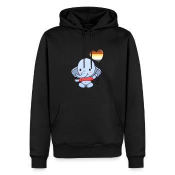 Elefant Herzballon Gay Bear Pride - Männer Premium Bio Hoodie - Schwarz - Vorne - Nico (187cm)