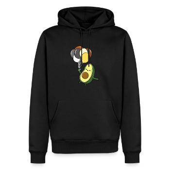 Avocado Ballon Gay Bear Pride - Männer Premium Bio Hoodie - Schwarz - Vorne - Nico (187cm)