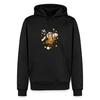 Chicken in Space Gay Bear Pride - Men’s Premium Organic Hoodie - black - Front - Nico (187cm)