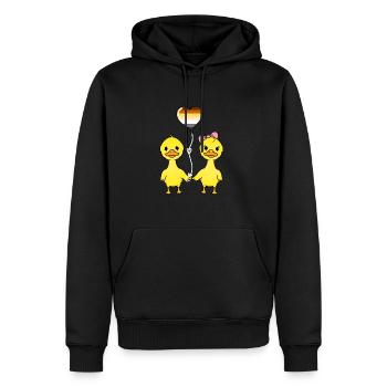 Entenpaar Gay Bear Pride - Männer Premium Bio Hoodie - Schwarz - Vorne - Nico (187cm)