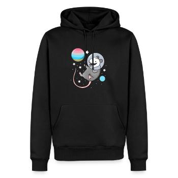 Opossum Astronaute Genderflux Pride - Sweat à capuche Premium bio Homme - noir - Devant - Nico (187cm)