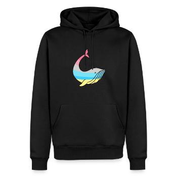 Fierté De Whale Genderflux - Sweat à capuche Premium bio Homme - noir - Devant - Nico (187cm)