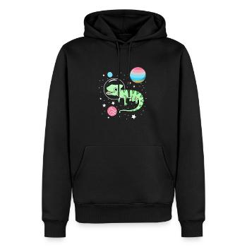 Caméléon Astronaute Genderflux Pride - Sweat à capuche Premium bio Homme - noir - Devant - Nico (187cm)