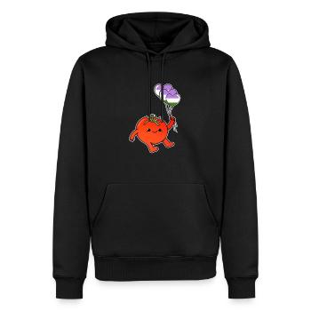 Tomate Balloon Genderqueer Pride - Sweat à capuche Premium bio Homme - noir - Devant - Nico (187cm)