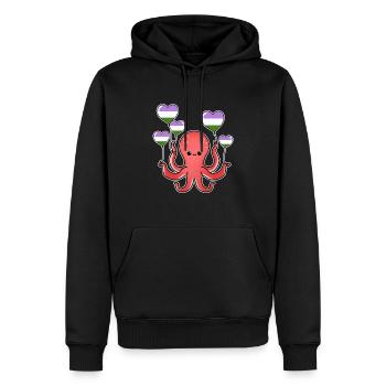 Octopus Balloon Genderqueer Pride - Sweat à capuche Premium bio Homme - noir - Devant - Nico (187cm)