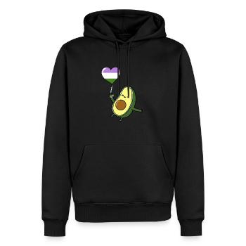 Ballon d’avocat Genderqueer Pride - Sweat à capuche Premium bio Homme - noir - Devant - Nico (187cm)