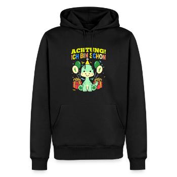 Achtung Ich Bin Schon 1 Geburtstag Dinosaurier - Männer Premium Bio Hoodie - Schwarz - Vorne - Nico (187cm)