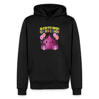 Achtung Ich Bin Schon 1 Geburtstag Zwiebel - Männer Premium Bio Hoodie - Schwarz - Vorne - Nico (187cm)