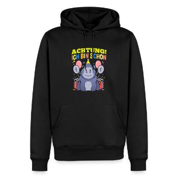 Achtung Ich Bin Schon 1 Tier Geburtstag Gorilla - Männer Premium Bio Hoodie - Schwarz - Vorne - Nico (187cm)