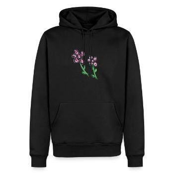 fleurs fleur - Sweat à capuche Premium bio Homme - noir - Devant - Nico (187cm)