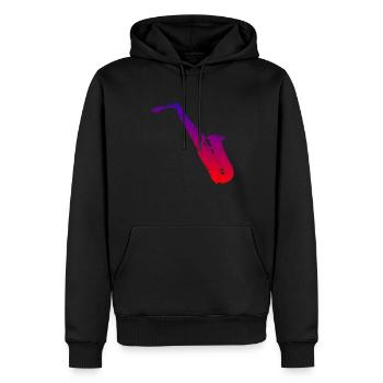 Saxophon - Männer Premium Bio Hoodie - Schwarz - Vorne - Nico (187cm)