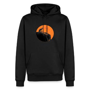 Safari - Sweat à capuche Premium bio Homme - noir - Devant - Nico (187cm)
