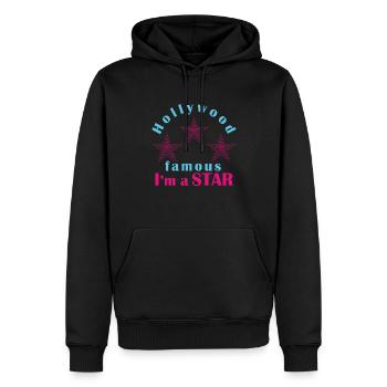 Hollywood-Star - Männer Premium Bio Hoodie - Schwarz - Vorne - Nico (187cm)