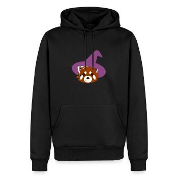 Panda roux déguisé en sorcière pour Halloween - Sweat à capuche Premium bio Homme - noir - Devant - Nico (187cm)