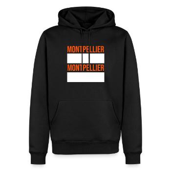 Montpellier I Montpellier I T-Shirt - Männer Premium Bio Hoodie - Schwarz - Vorne - Nico (187cm)