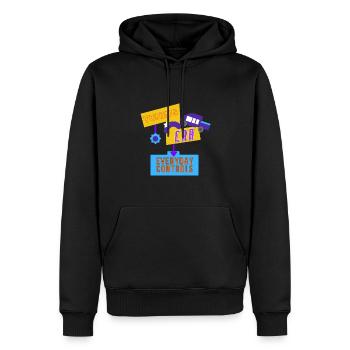 Tuning voiture, contrôles quotidiens - Sweat à capuche Premium bio Homme - noir - Devant - Nico (187cm)