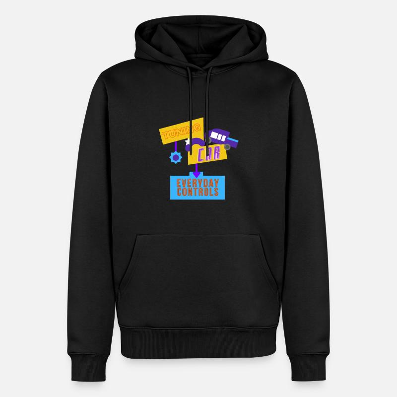 Tuning-Auto, alltägliche Kontrollen - Männer Premium Bio Hoodie - Schwarz