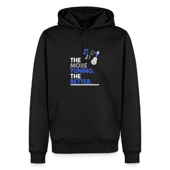 plus il y a de réglage, mieux c’est - Sweat à capuche Premium bio Homme - noir - Devant - Nico (187cm)