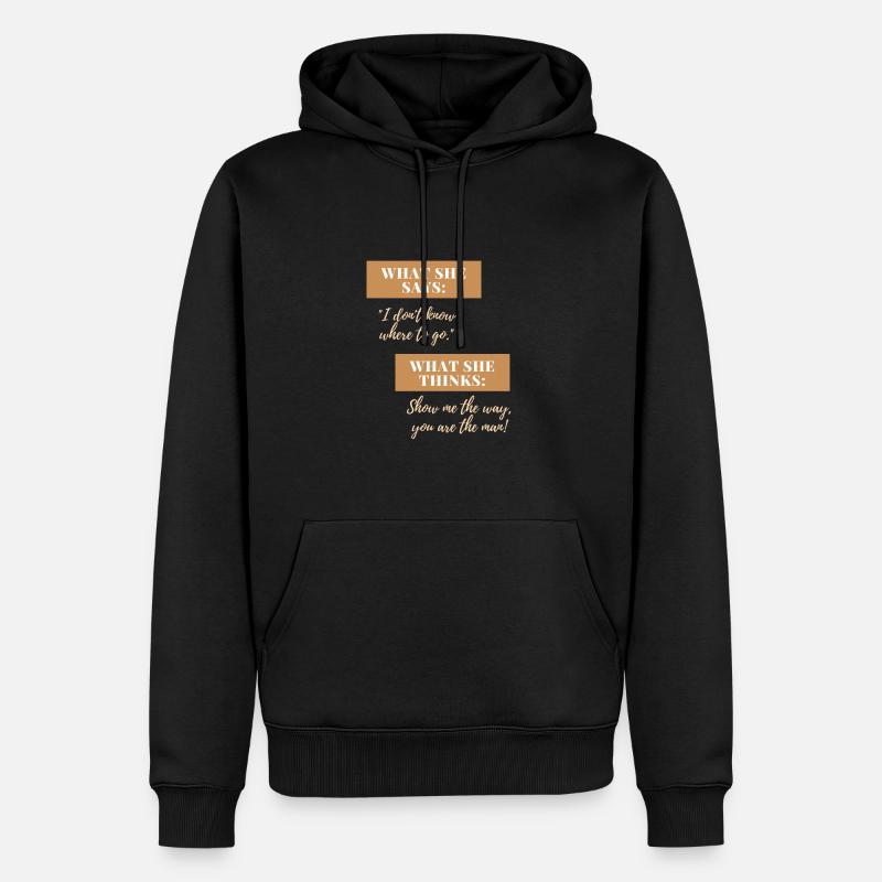 Montrez-moi le chemin, mec! - Sweat à capuche Premium bio Homme - noir