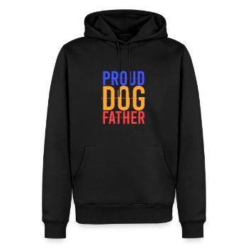 stolzer Hundevater - Männer Premium Bio Hoodie - Schwarz - Vorne - Nico (187cm)