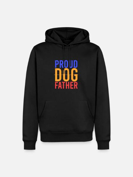 proud dog father - Men’s Premium Organic Hoodie - black