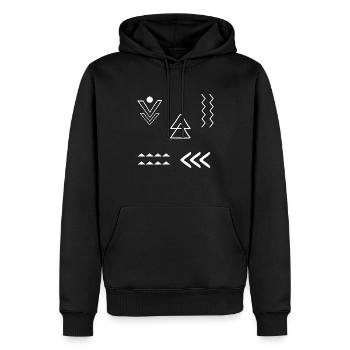Rune Symbol Geschenk Ornament ethnisch Spirit Art - Männer Premium Bio Hoodie - Schwarz - Vorne - Nico (187cm)