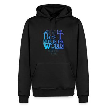 Oui, mes parents l’ont acheté pour moi. - Sweat à capuche Premium bio Homme - noir - Devant - Nico (187cm)