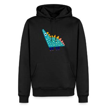 Mignon dinosaure Dino cadeau enfants et bébés - Sweat à capuche Premium bio Homme - noir - Devant - Nico (187cm)