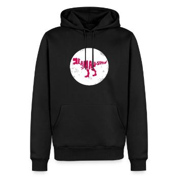 Dinosaurier. I am awesome style. Tiere. Urzeit - Männer Premium Bio Hoodie - Schwarz - Vorne - Nico (187cm)