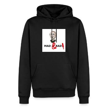 Putin, Mad and Bad - Men’s Premium Organic Hoodie - black - Front - Nico (187cm)