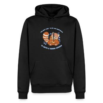 Best Way To Spread Happiness Is With Warm Cookie - Männer Premium Bio Hoodie - Schwarz - Vorne - Nico (187cm)