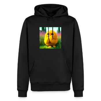 überraschender Knuddelchen - Männer Premium Bio Hoodie - Schwarz - Vorne - Nico (187cm)