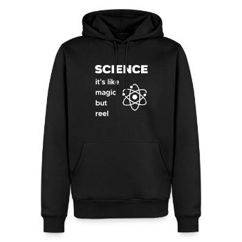 SCIENCE C’est comme de la magie mais réel - Sweat à capuche Premium bio Homme - noir - Devant - Nico (187cm)