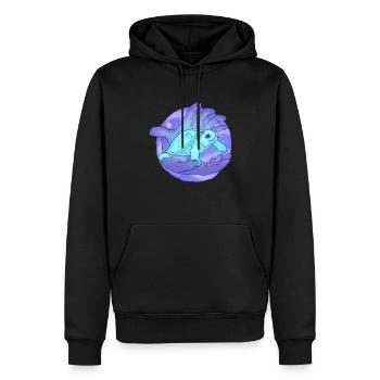 Cute Handpan Turtle - Männer Premium Bio Hoodie - Schwarz - Vorne - Nico (187cm)