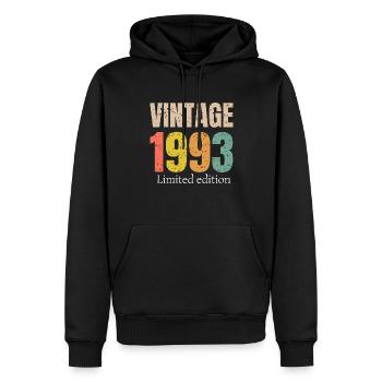 Vintage 1993 Limited Edition - Men’s Premium Organic Hoodie - black - Front - Nico (187cm)