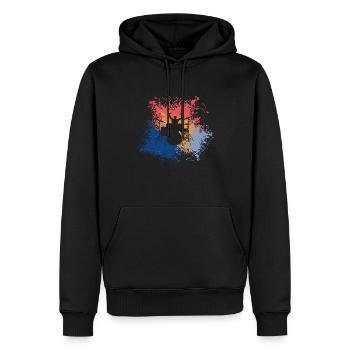 Drummer Vintage - Men’s Premium Organic Hoodie - black - Front - Nico (187cm)