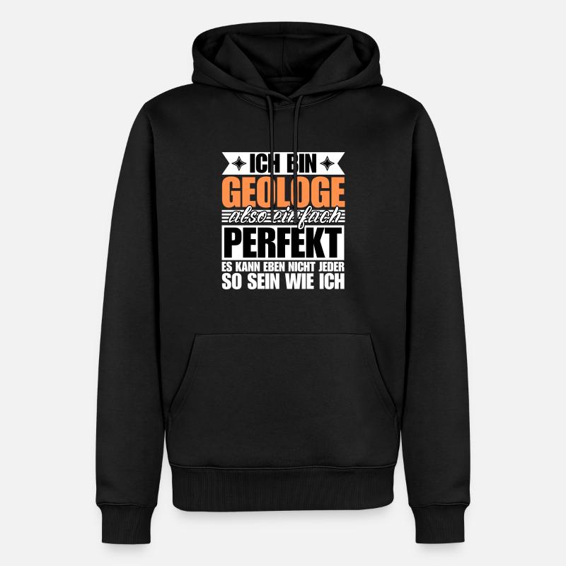 Perfekter Geologe - Männer Premium Bio Hoodie - Schwarz