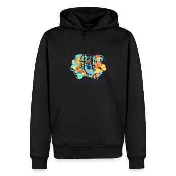 Lets Go Wild - Camping, Hiking Gift - Men’s Premium Organic Hoodie - black - Front - Nico (187cm)