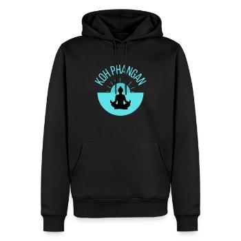 Koh Phangan Samui Thailand Full Moon Party Yoga - Männer Premium Bio Hoodie - Schwarz - Vorne - Nico (187cm)
