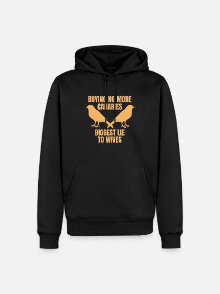 The Canary Lover’s Big Lie - Men’s Premium Organic Hoodie - black