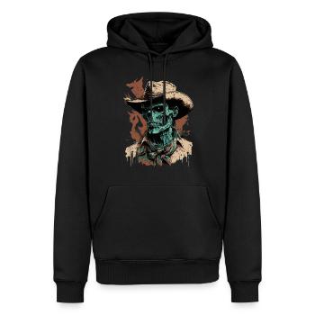 Undead Cowboy - Men’s Premium Organic Hoodie - black - Front - Nico (187cm)