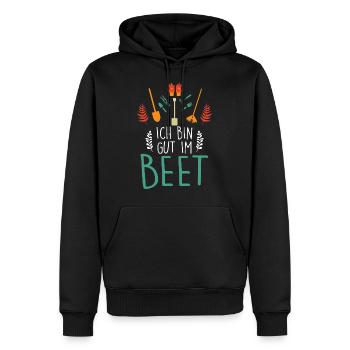 Ich Bin Gut Im Beet Gärtner - Männer Premium Bio Hoodie - Schwarz - Vorne - Nico (187cm)
