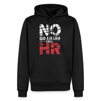 No Go Ahead Call HR 10 - Männer Premium Bio Hoodie - Schwarz - Vorne - Nico (187cm)