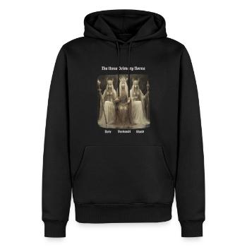 The Three Norns / Women of Fate - Men’s Premium Organic Hoodie - black - Front - Nico (187cm)