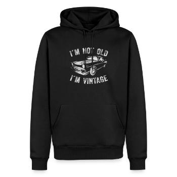 I'm not old, I'm vintage - Men’s Premium Organic Hoodie - black - Front - Nico (187cm)