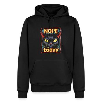 Katzen Laune - Männer Premium Bio Hoodie - Schwarz - Vorne - Nico (187cm)