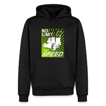 Rasenmäher No Limit speed greenkeeper Garten Platz - Männer Premium Bio Hoodie - Schwarz - Vorne - Nico (187cm)