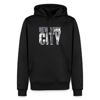 New York City - Men’s Premium Organic Hoodie - black - Front - Nico (187cm)